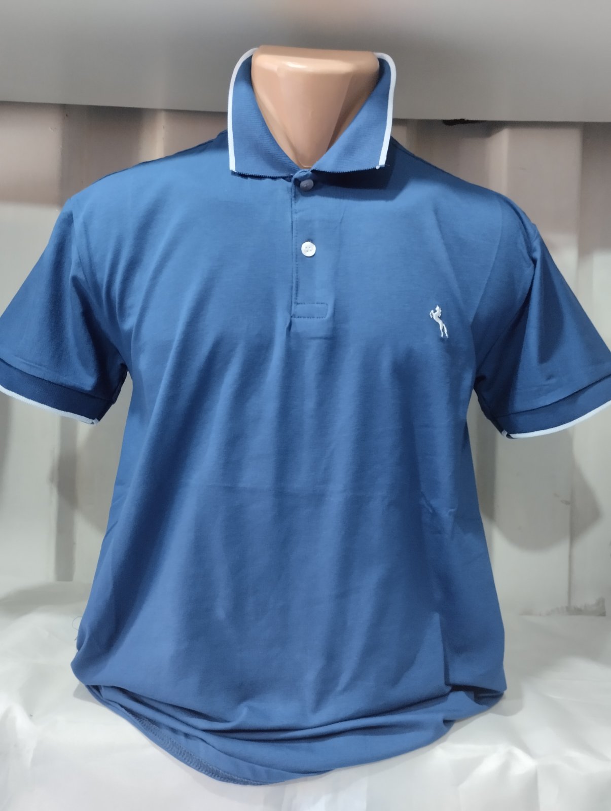 Футболка Panda (M-3XL) 1778 blue (лето)