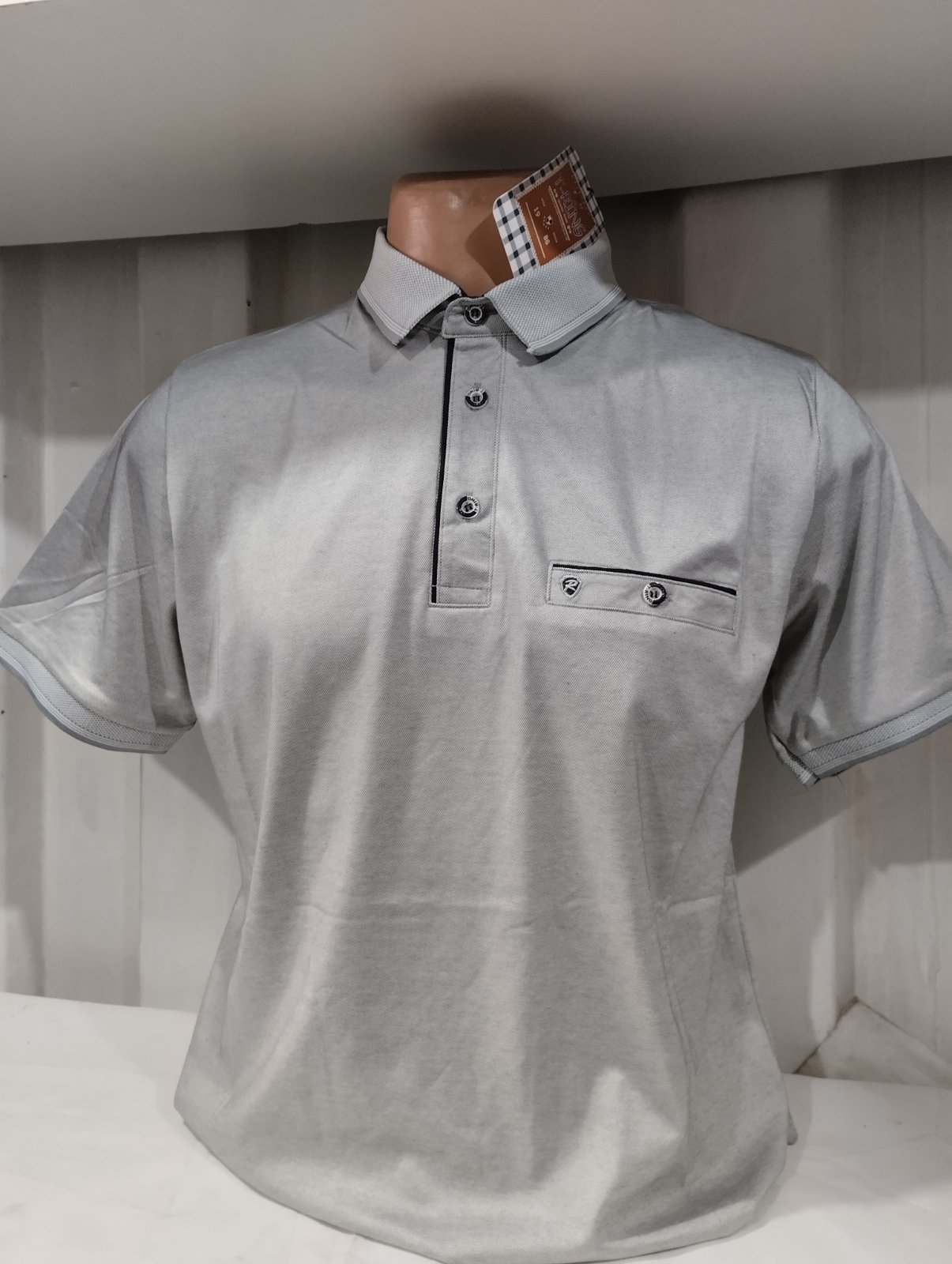 Футболка Panda (L-3XL) 1780 l.grey (лето)