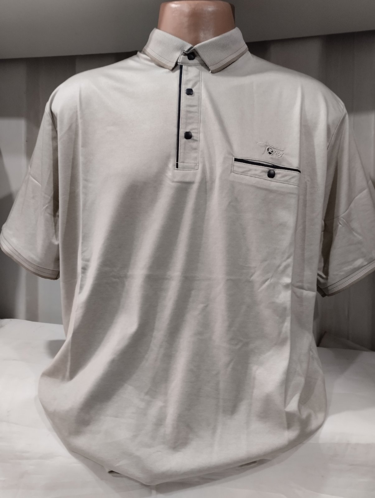 Футболка Panda (4XL-7XL) 1785 l.grey (лето)