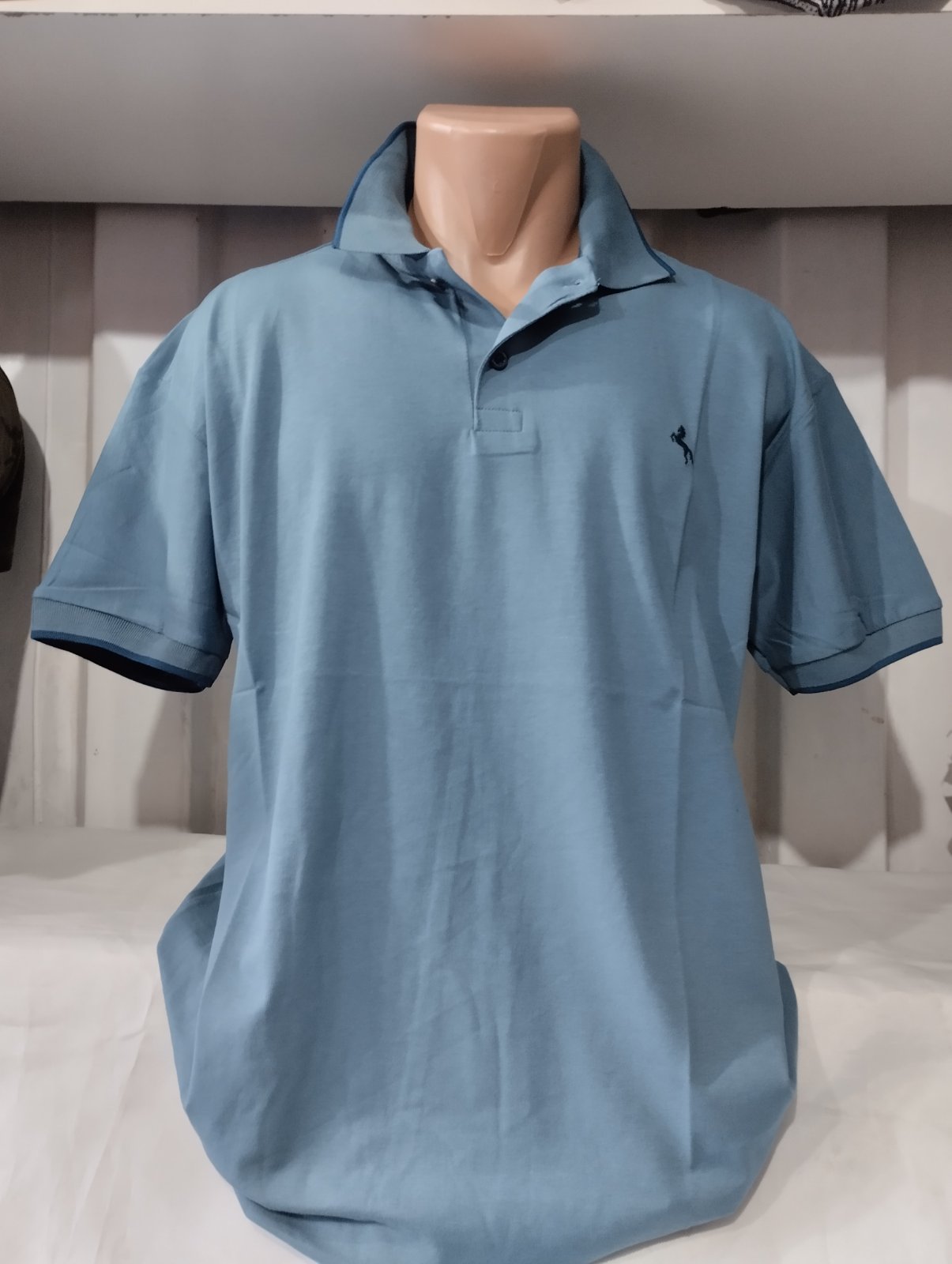 Футболка Panda (4XL-8XL) 1802 l.blue (лето)