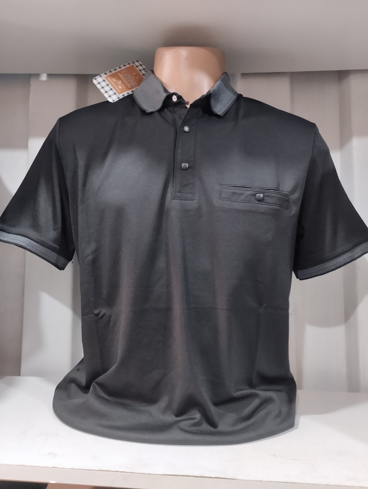 Футболка Panda (L-3XL) 1806 black (лето)