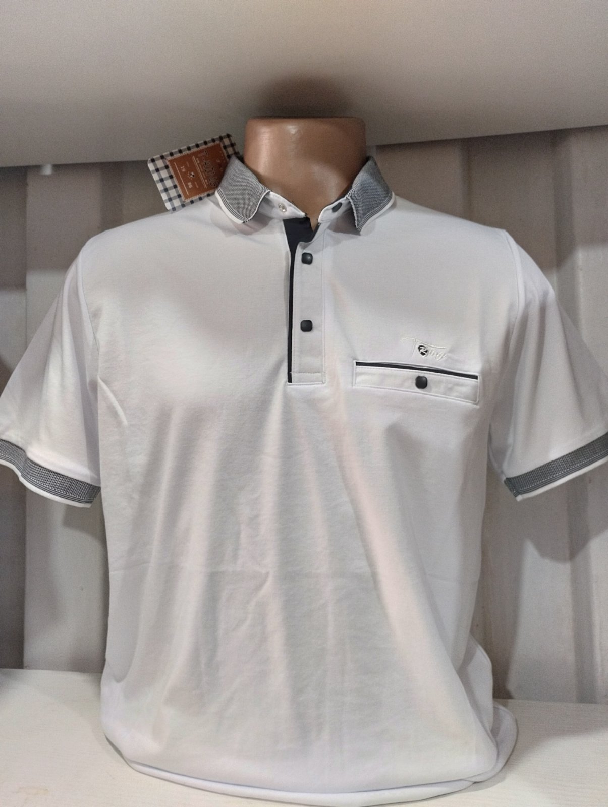 Футболка Panda (L-3XL) 1808 white (лето)
