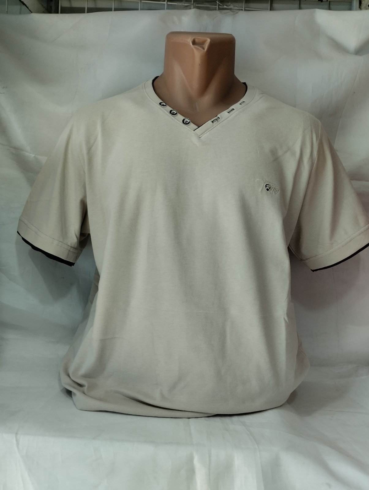 Футболка Panda (L-3XL) 1830 grey (лето)