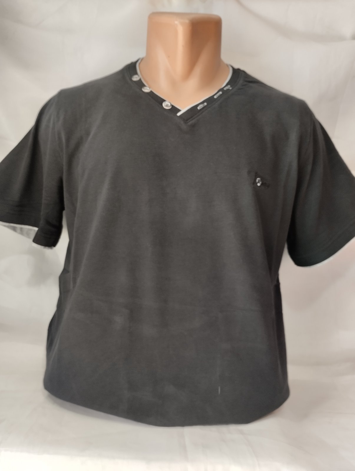 Футболка Panda (L-3XL) 1832 black (лето)