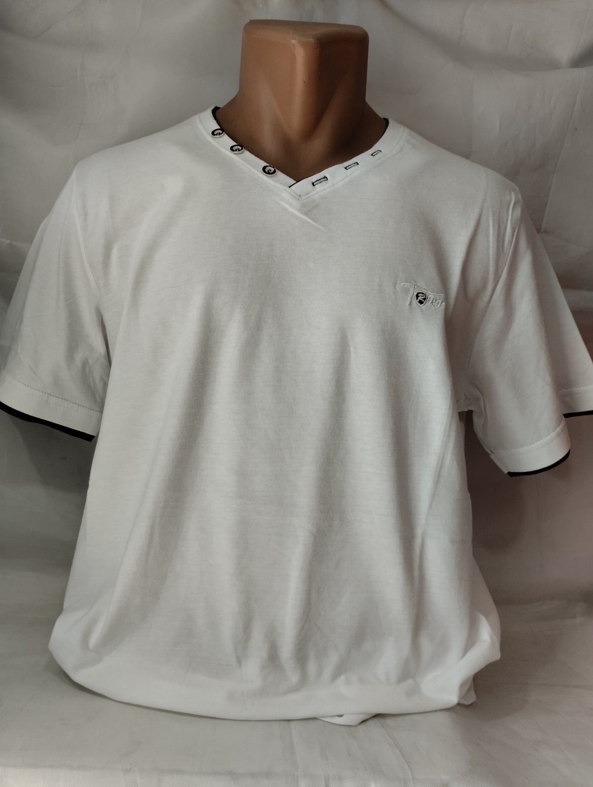 Футболка Panda (L-3XL) 1833 white (лето)