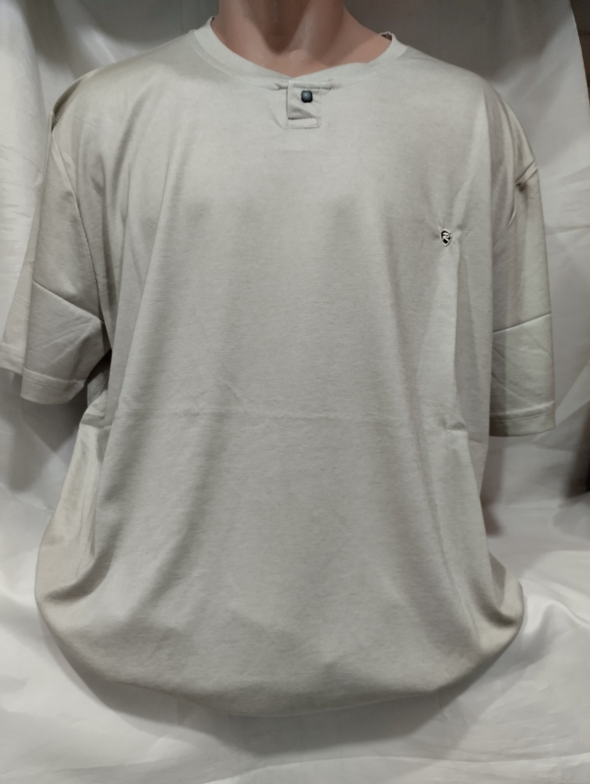 Футболка Panda (4XL-7XL) 1841 l.grey (лето)