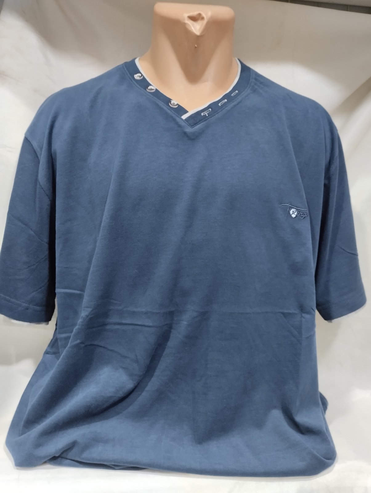 Футболка Panda (4XL-7XL) 1846 blue (лето)