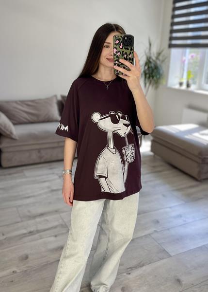 Футболка S.Style (one size) 72-1 brown (лето)