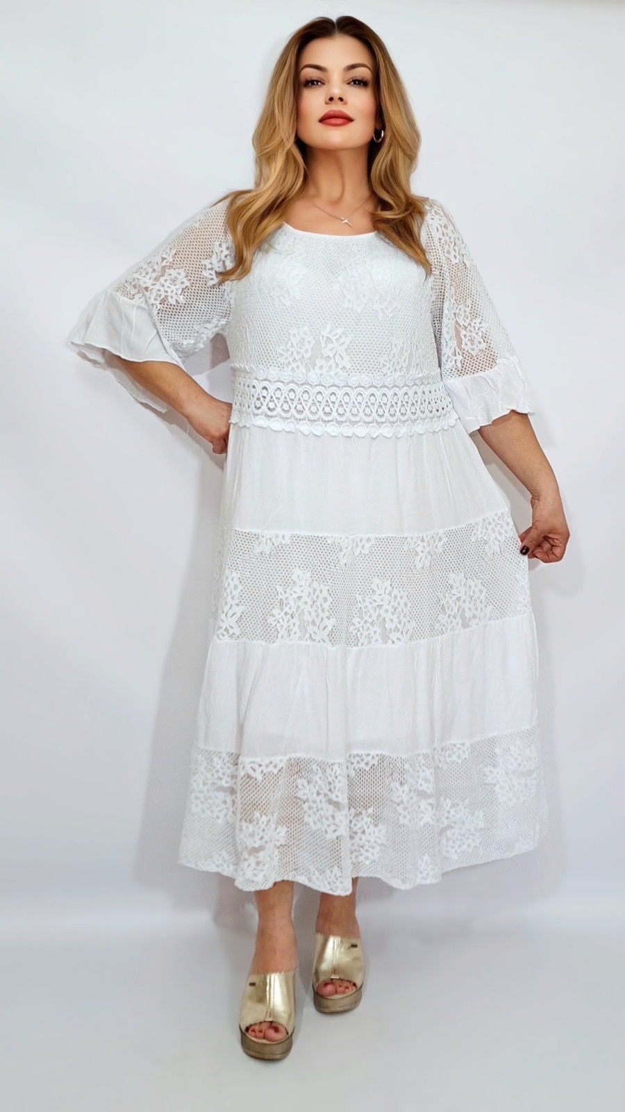 Платье Immei (54-58) I5 white (лето)