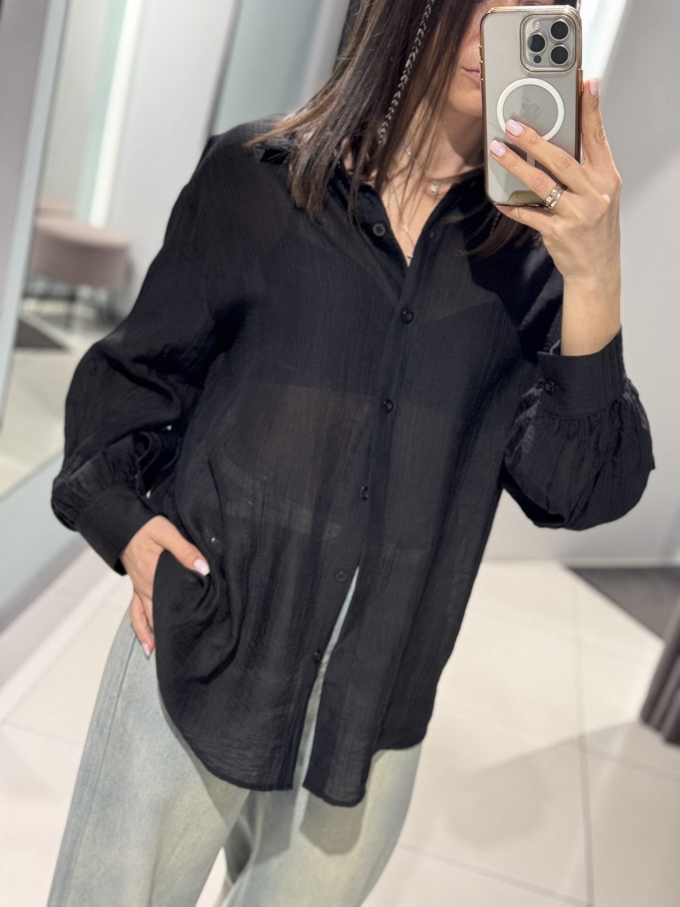 Рубашка Comod (one size) 2401 black (лето)