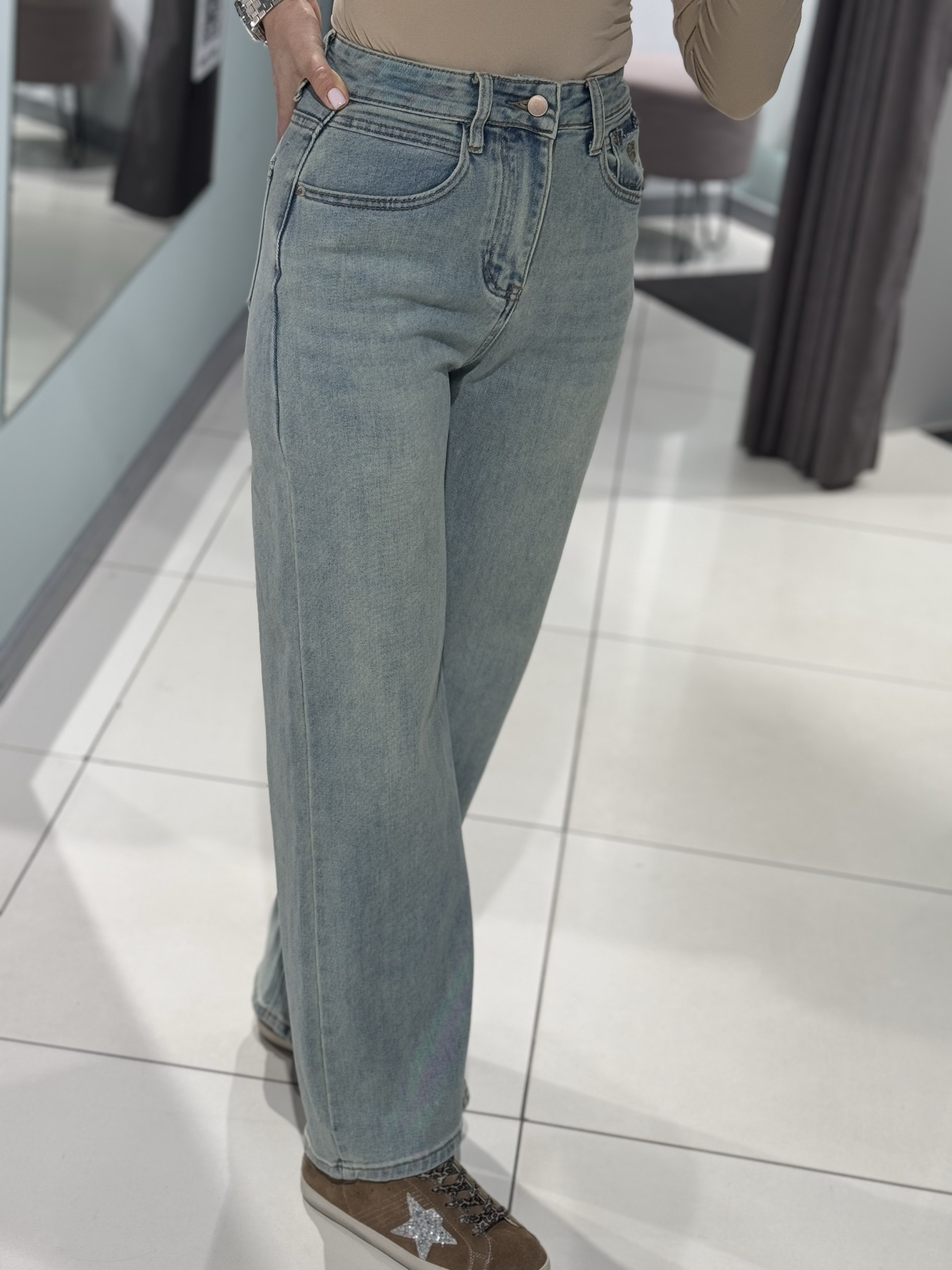Джинсы Comod (S-XL) 33393 l.blue (деми)