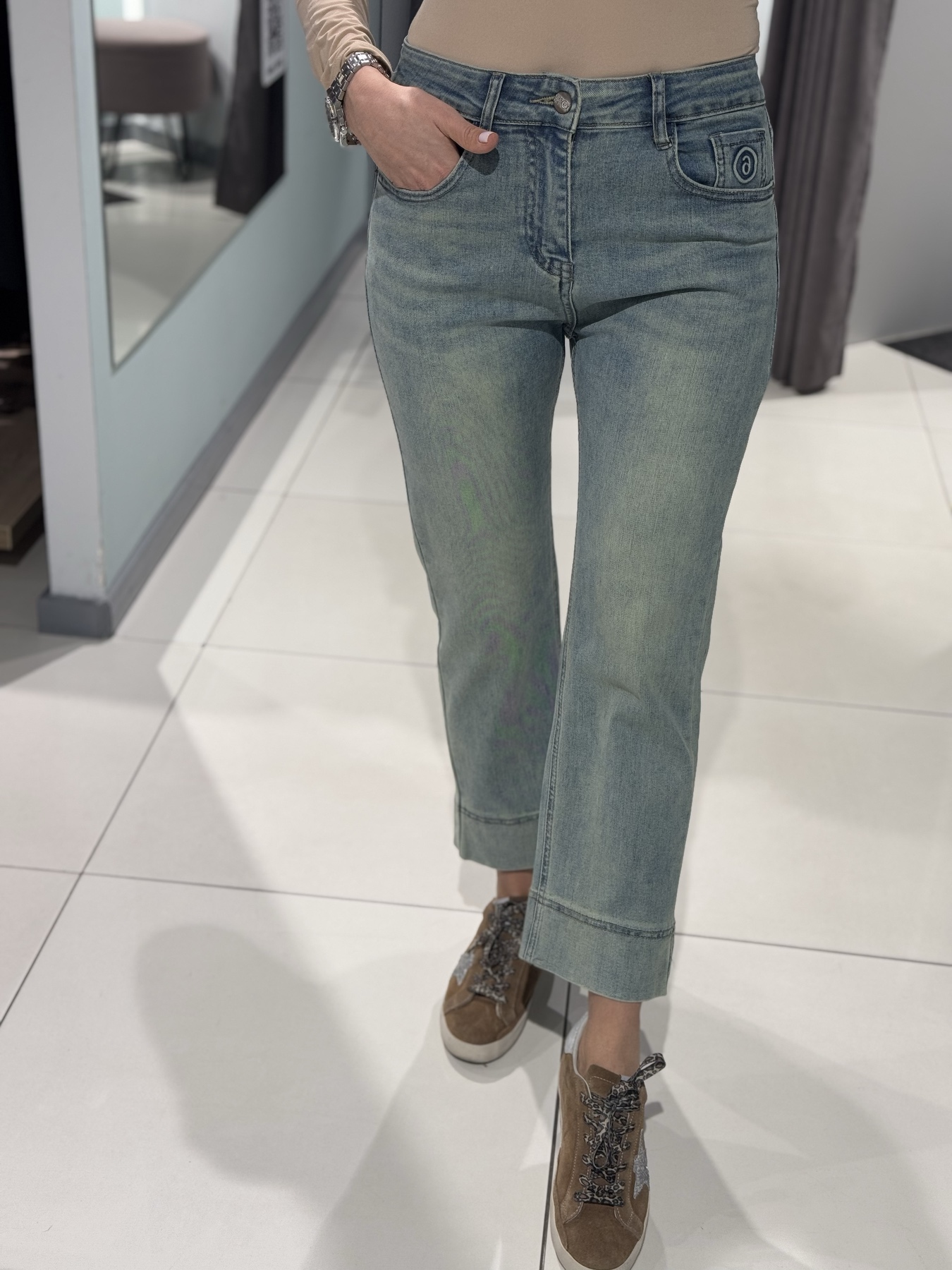 Джинсы Comod (S-XL) 3631 l.blue (деми)