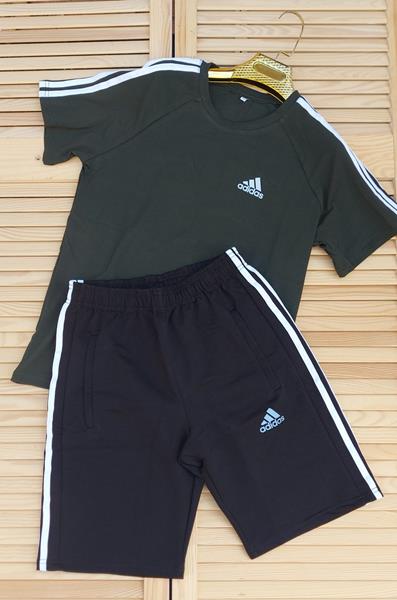 Костюм Sport style (46-54) 02 black-l.blue (лето)