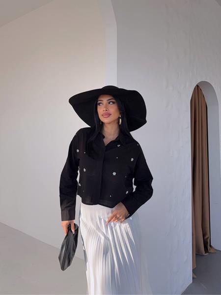 Рубашка New Season (S-L) 8358 black (деми)