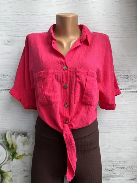 Рубашка New Season (S-L) 8365 crimson (лето)