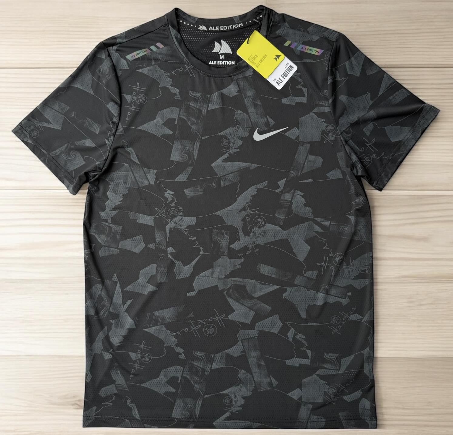 Футболка Hai (M-2XL) H362 black (лето)