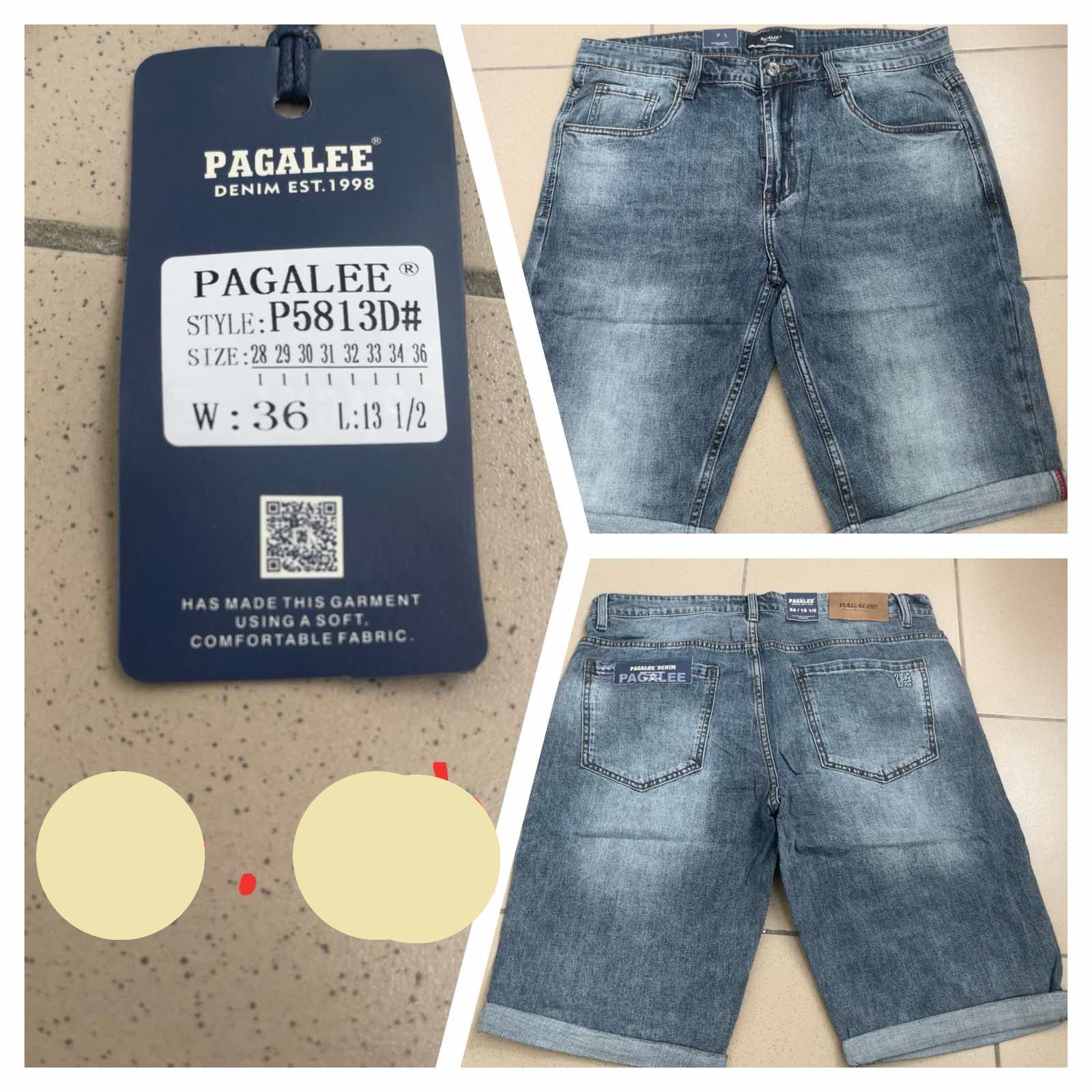 Шорты Pagalee (28-36) P5813D blue (лето)