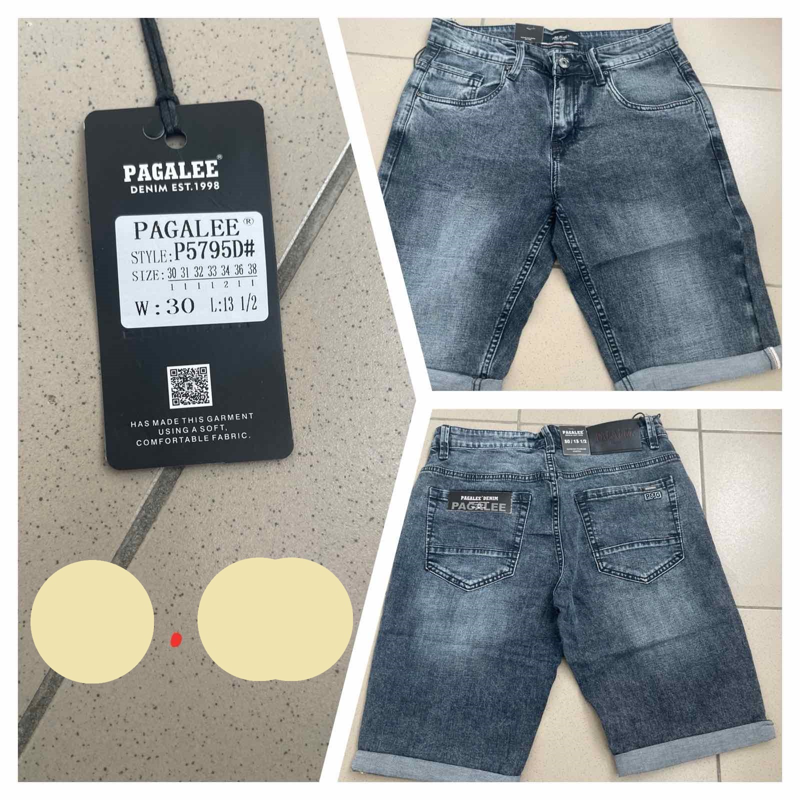Шорты Pagalee (30-38) P5795D grey (лето)