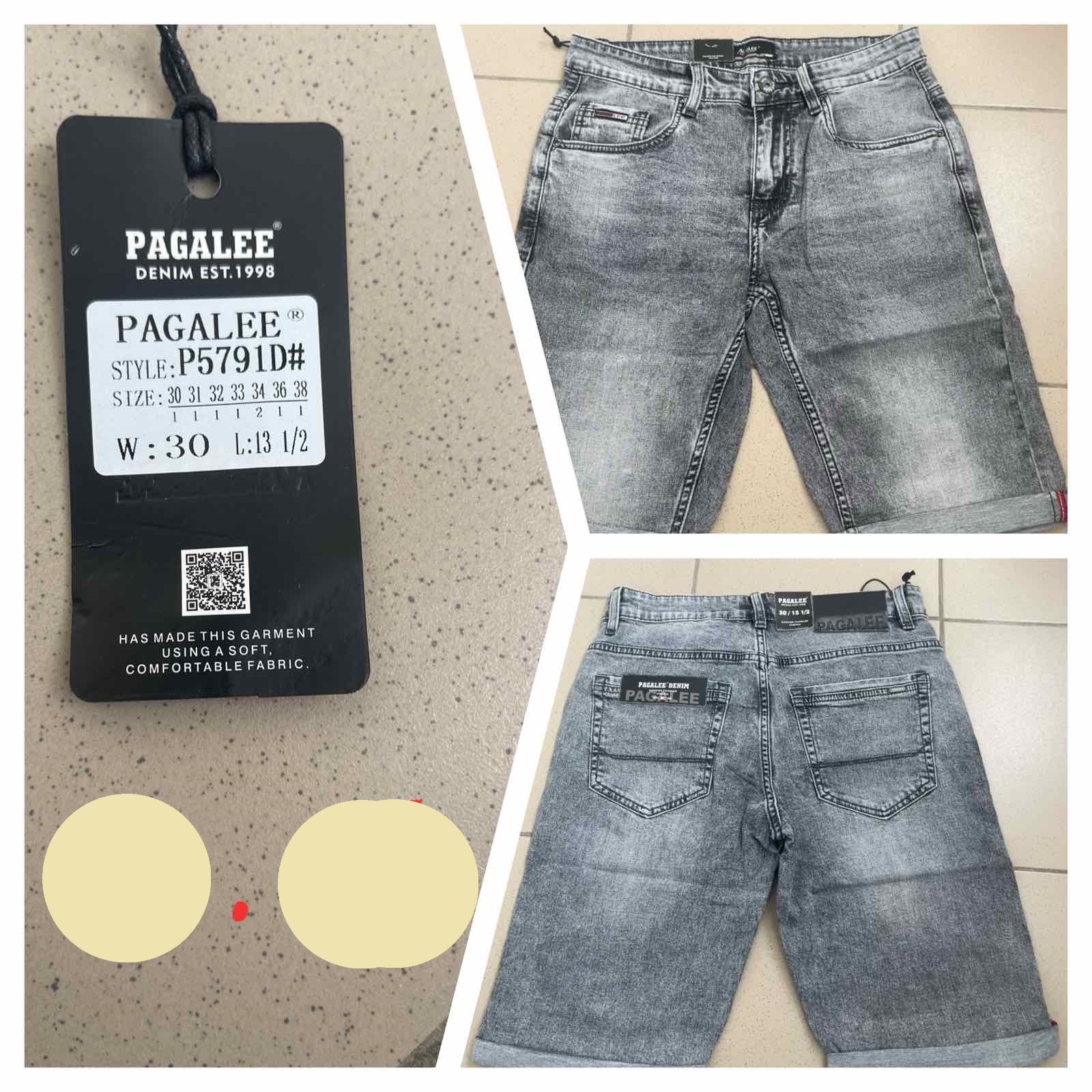 Шорты Pagalee (30-38) P5791D grey (лето)