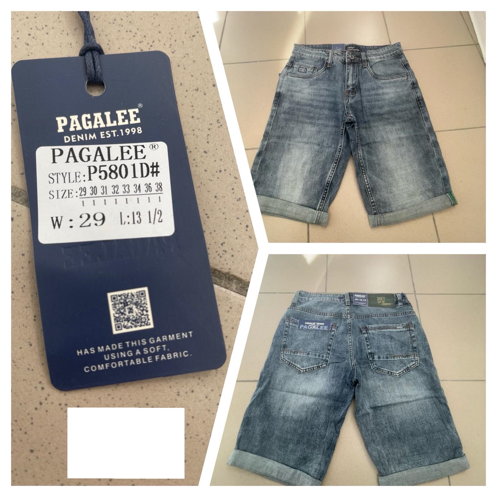 Джинсы Pagalee (29-38) P5801D blue (деми)