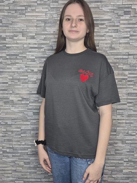 Футболка Newe (S-L) NW426 grey (лето)