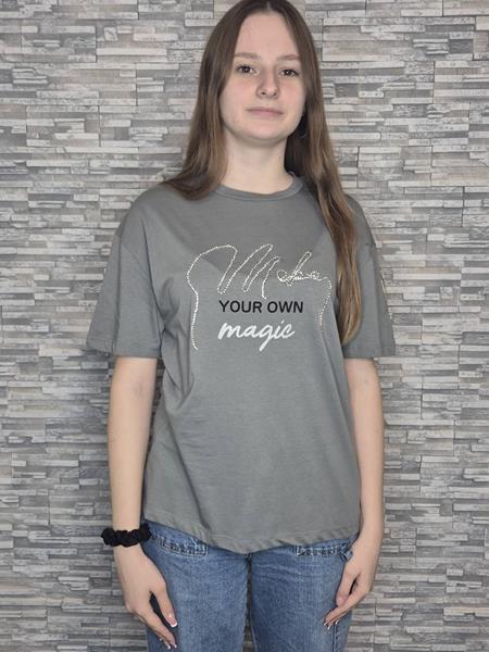 Футболка Newe (S-L) NW427 grey (лето)