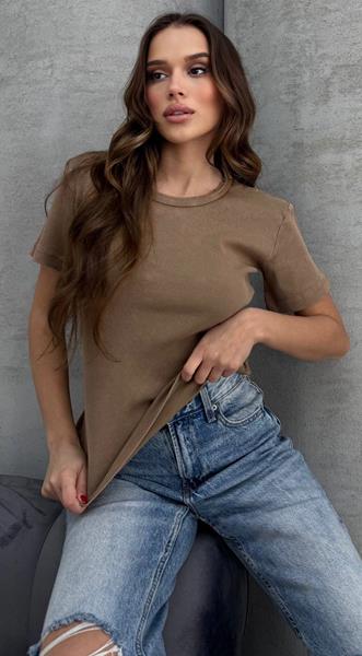 Футболка New Season (S-L) 8459 brown (лето)