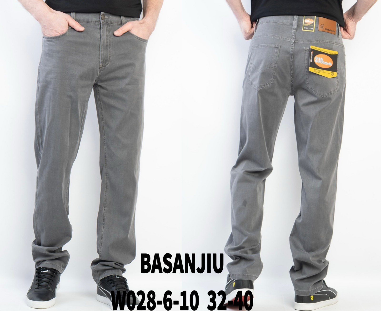 Джинсы God Baron (32-40) W028-6-10 grey (деми)