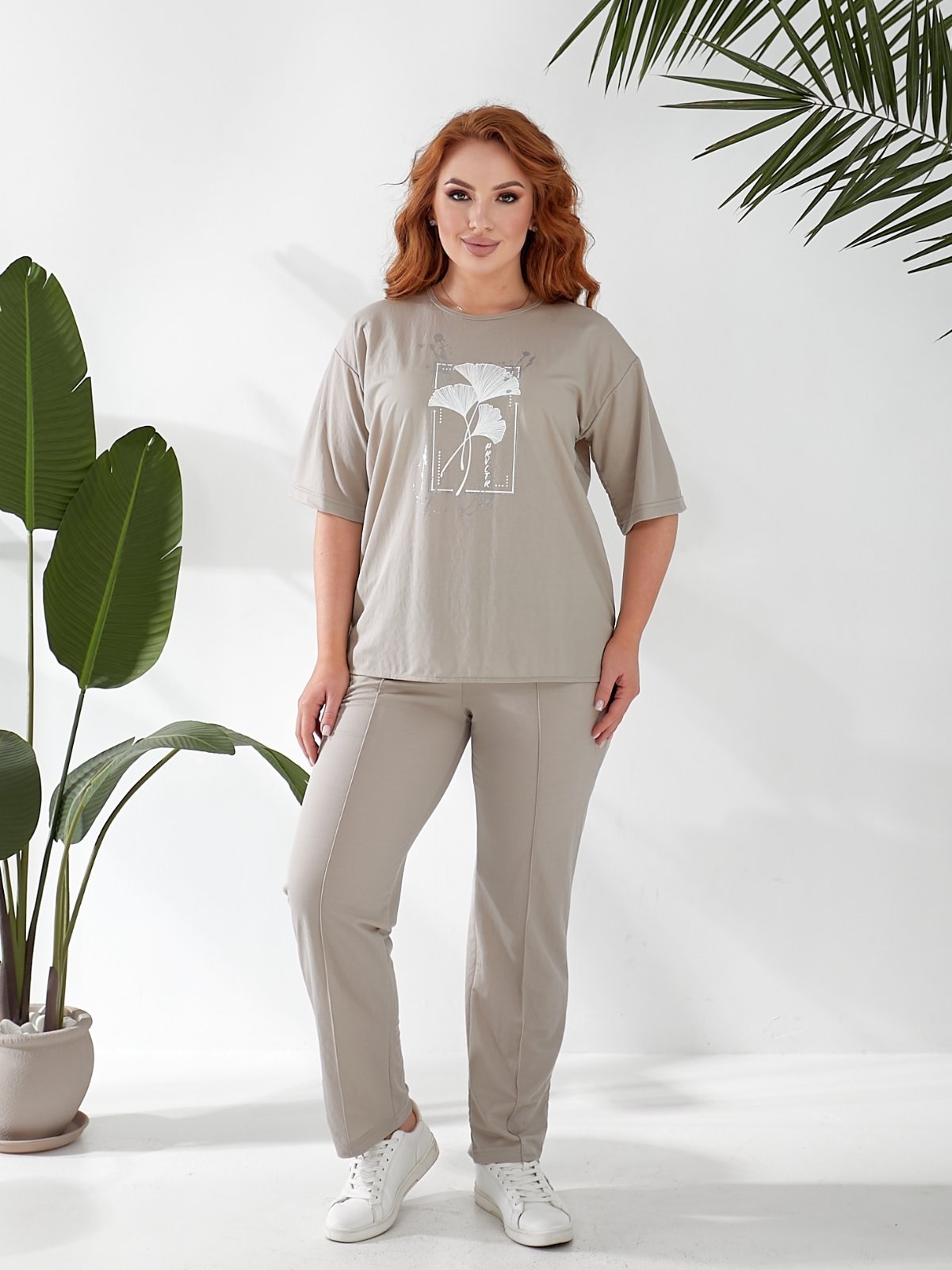 Костюм спорт OSKA (44-50) 4024 beige (деми)