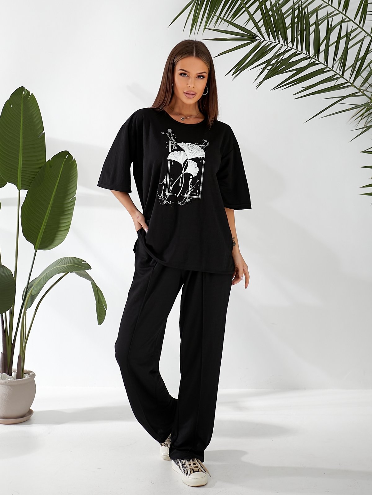 Костюм спорт OSKA (44-50) 4024 black (деми)