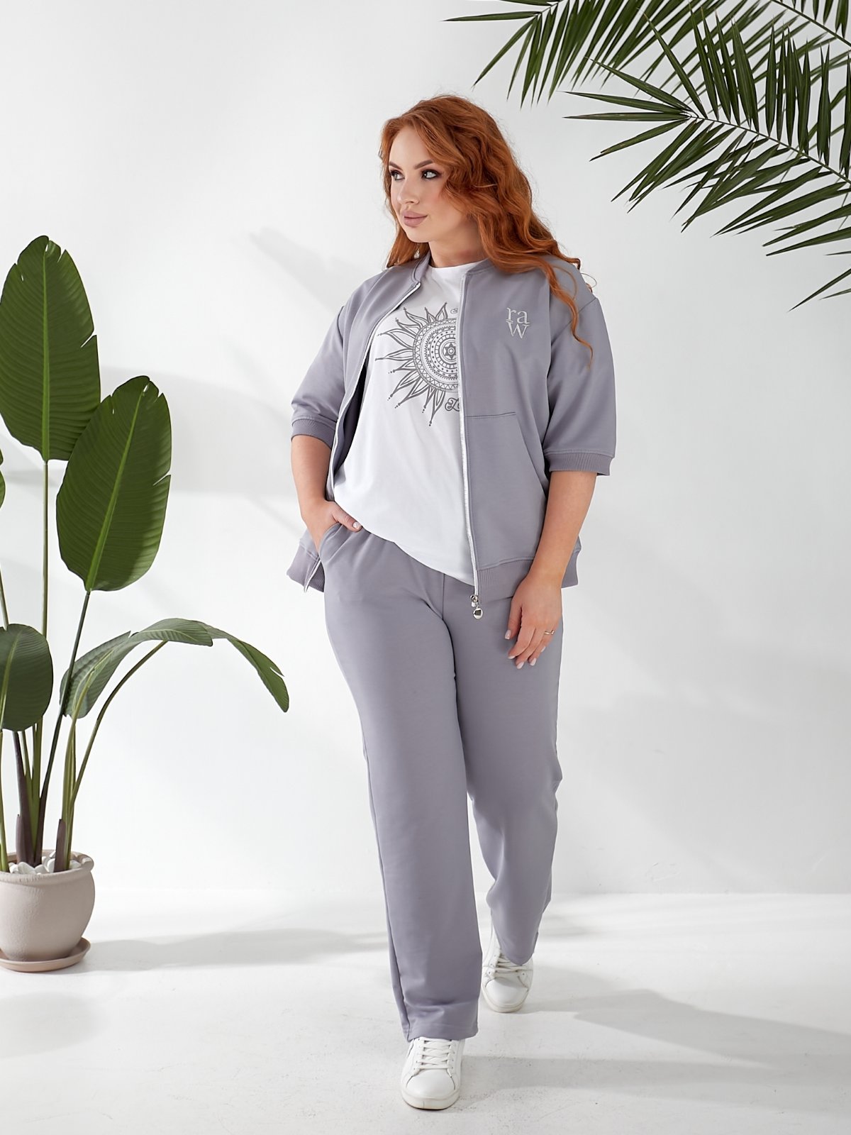 Костюм спорт OSKA (44-50) 4085 grey (деми)
