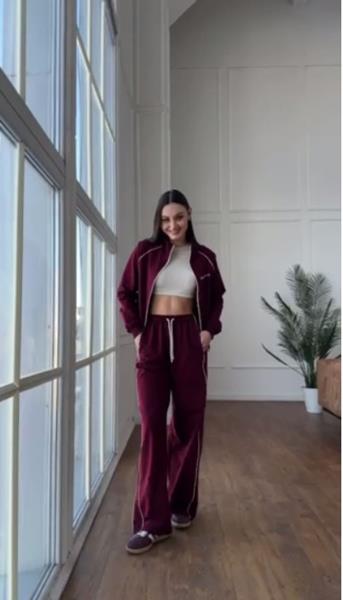 Костюм спорт AZNA (S-XL) Д134 wine (деми)