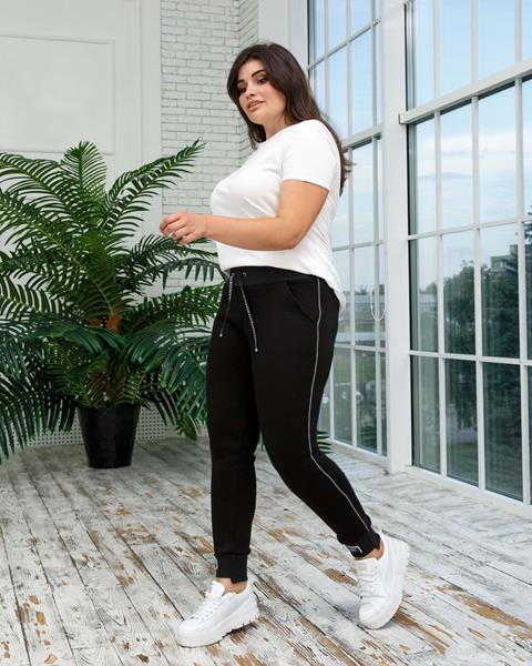 Штаны спорт AZNA (XL-4XL) Б27 black (деми)