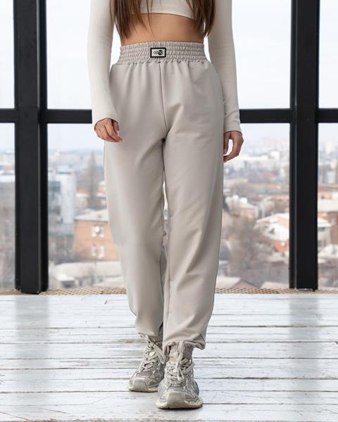 Штаны спорт AZNA (S-XL) Б98 beige (деми)