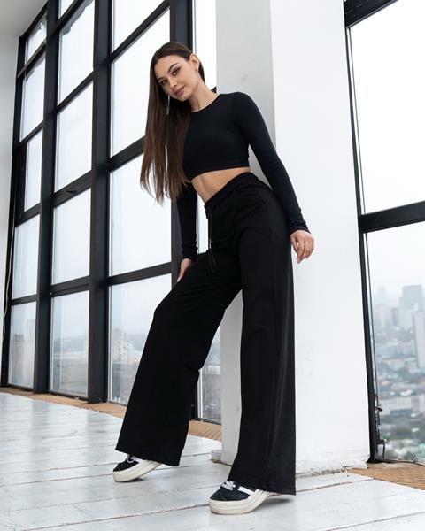 Штаны спорт AZNA (S-XL) Б44 black (деми)