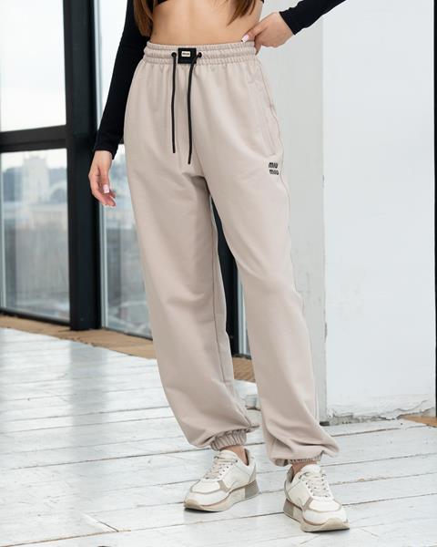 Штаны спорт AZNA (S-XL) Б28 beige (деми)