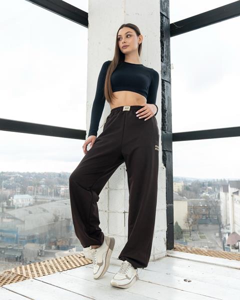 Штаны спорт AZNA (S-XL) Б32 d.brown (деми)