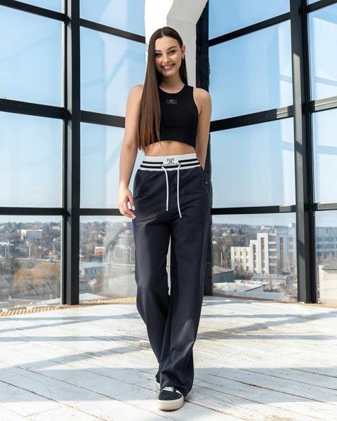 Штаны спорт AZNA (S-XL) Б50 d.grey (деми)