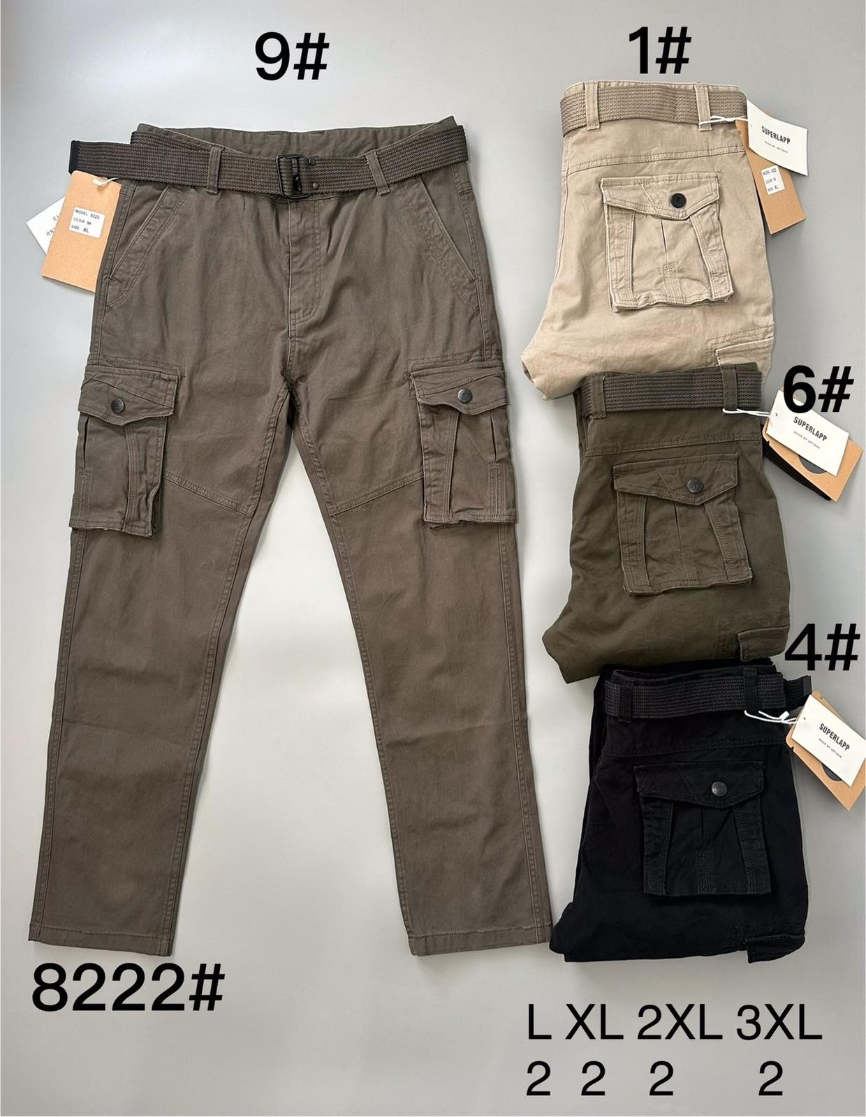 Штаны God Baron (L-3XL) 8222 brown (деми)