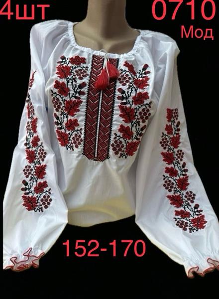 Вышиванка Надийка (12-16) 0710-2 white (деми)