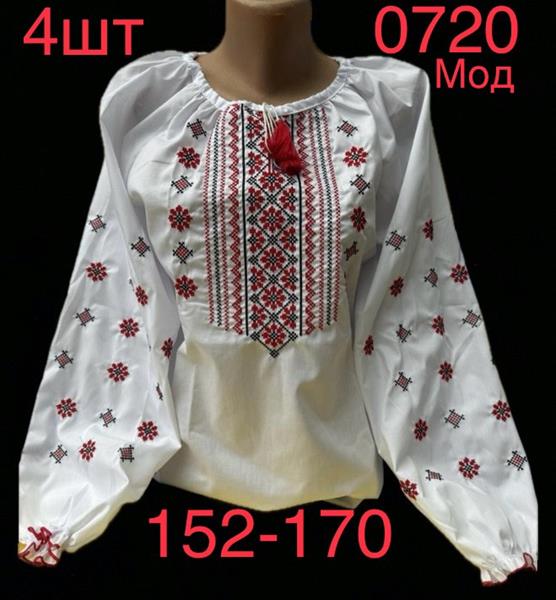 Вышиванка Надийка (152-170) 0720 white (деми)