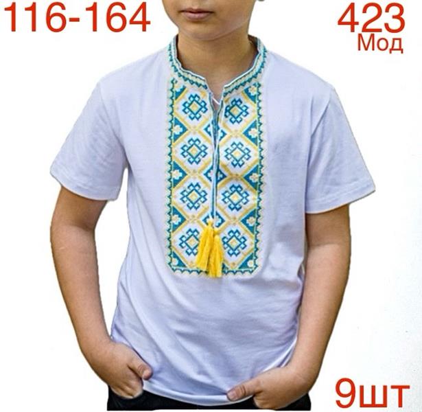 Вышиванка Надийка (116-164) 423 white (лето)