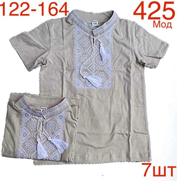 Вышиванка Надийка (122-164) 425-1 l.grey (лето)