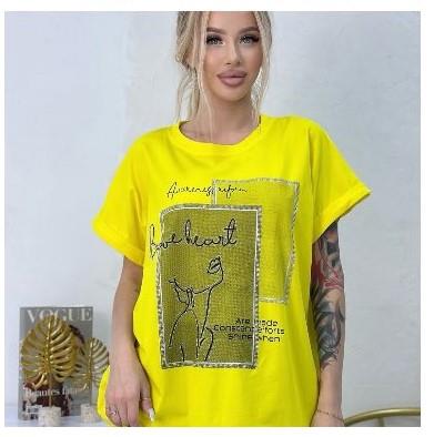 Футболка Anna&Vika (50-56) 25314 yellow (лето)