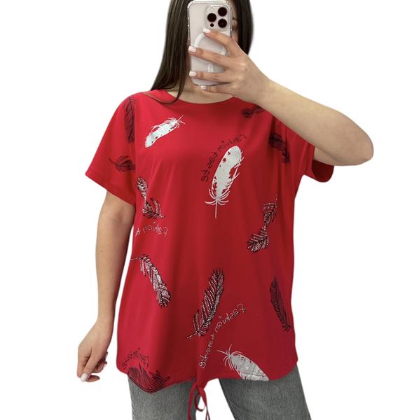 Футболка G.L.S.A (L-2XL) 25312 red (лето)