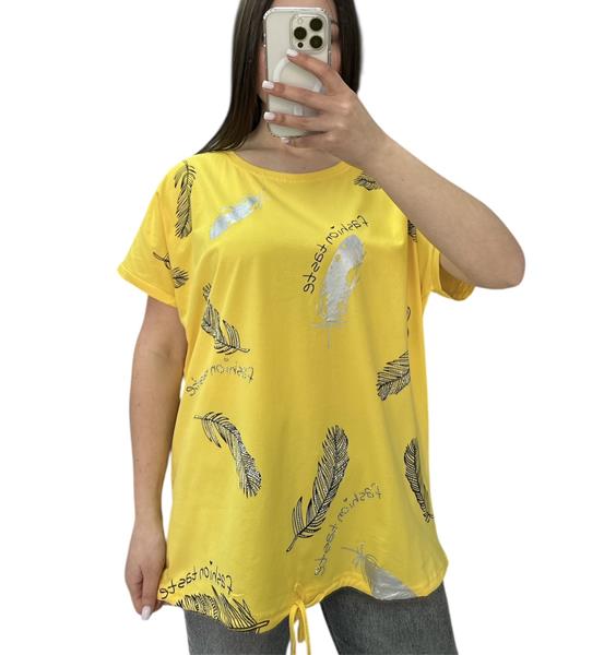 Футболка G.L.S.A (L-2XL) 25312 yellow (лето)