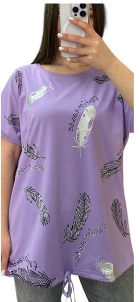 Футболка G.L.S.A (L-2XL) 25312 lilac (лето)