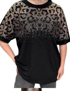 Футболка Novetly Store (48-56) 25010 black-beige (лето)