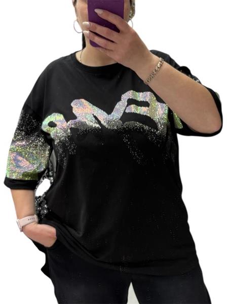 Футболка Novetly Store (48-56) 25109 black (лето)
