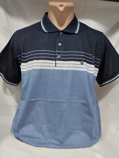 Футболка Panda (L-3XL) 1853 l.blue (лето)